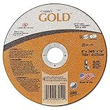Carborundum 481-05539563954 Aluminum Oxide Type 01 Cutoff Wheel, 6, 0.045, 46 Grit, 7/8, 10185 rpm, 