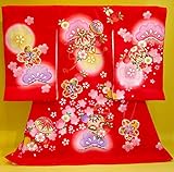 【正絹】 お宮参り着物　（初着・産着）　女児　M2-4　手毬に華　新品仕立上り　★もれなく５大特典付！