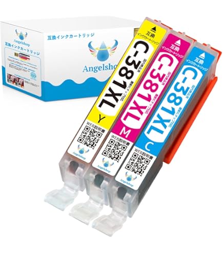 Amazon.co.jp: Angelshop キャノン インク 381 380 6色セット全色大
