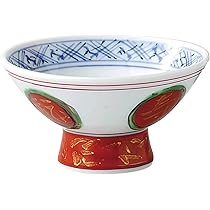 Amazon.co.jp: 波佐見焼 一夢窯 平盃 60ml 染錦丸紋福寿 396229