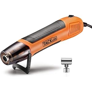 TACKLIFE ヒートガン 小型 ホットガン 350W 350℃ 300L/min 急速加温 曲面ノズル付き 各種手芸…