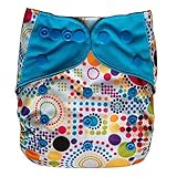 Charcoal Bamboo AIO All-in-one Cloth Diaper with Pocket, Dots by Ecoable