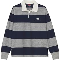 CANTERBURY ラガーシャツ エンジ白ストライプSUNTORY刺繍 CANTERBURY ラガーシャツ エンジ白ストライプSUNTORY刺繍 CANTERBURY