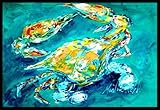 Caroline's Treasures By Chance Crab in Aqua Blue Indoor or Outdoor Mat, 24' x 36', Multicolor [並行輸入品