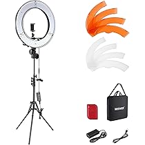 Amazon | NEEWER 18インチLEDリングライト 55W 高出力 5600K 調