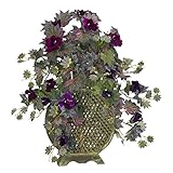 Nearly Natural 6692 Morning Glory with Vase Decorative Silk Plant, Purple [並行輸入品]