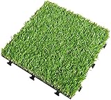 国華園　タイルデッキパネル-芝 30×30(ｃm) 10枚1組 タイルパネル デッキパネル ベランダタイル ジョイントパネル ジョイントタイル 人工芝