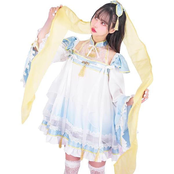 Amazon.co.jp: [Malymoon] コスプレ 織姫 七夕 紫 レース セットアップ 