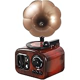 Onunaf レトロ蓄音機装飾 電源不要 レトロな蓄音機の置物 ぜんまい音響 自宅 本屋 レストラン軒 アンティークショップの装飾 インテリア