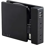 IAKTD エスエスエス(SSS) キュービー (CUsBE) 巻取り式テーブルタップ SSS-01B パールブラック テレワーク デスクワーク スマホ充電用延長コード テレワークライト YouTube撮影用ライトに適用/WEB会議/USBコンセント