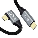 DCHAV USBC USBC ケーブル 1m L字 PD 100W 20V 5A 超急速充電 4K 60Hz 映像出力 USB3.1 Gen2 10Gbps 高速データ転送 USB Type-C ケーブル ナイロン編み スマホ タブレット ラップトップ SwitchなどタイプC機種対応