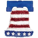 Red White and Blue Patriotic Tinsel Bell Sign [並行輸入品]