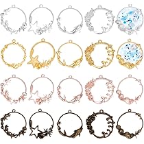 【訳あり】【記念日などに】ハンドメイド　レジンウッドフレーム【No.A1017】 Amazon | OLYCRAFT 20個 レジン枠 海洋風 マリンモチーフ 空枠