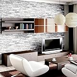 レンガ紋壁紙 復古 3D立体壁紙 壁用 客間屋内 リビング背景壁 家庭用 茶屋用 ホテル用 PVC加厚 ベッドルーム装飾 53cm×9.5m (グレージュ)