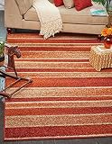 Unique Loom 3138250 Modern Vintage 2 3 Feet (2' x 3') Harvest Contemporary Area Rug, 2 x 3, Rust Red
