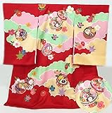 特撰京友禅金駒刺繍女児お宮参り着　雲取りに鞠柄