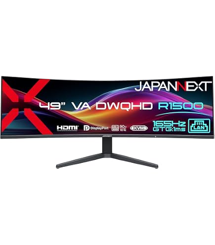 Amazon.co.jp: JAPANNEXT 37.5インチ IPSBLACK UWQHD+ 湾曲ゲーミング