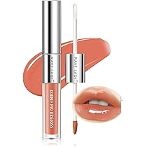 Amazon | リップグロス 2in1 リップクリーム ダブルエンド 鏡面感 人気