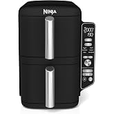 Ninja DoubleStack XXXL 9.5L 2 Drawer Air Fryer, 6 Cooking Functions, Space Saving Design, up to 9.5L Capacity, Smart Finish &