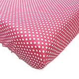 One Grace Place Simplicity Hot Pink Changing Pad Cover, Hot Pink and White by One Grace Place