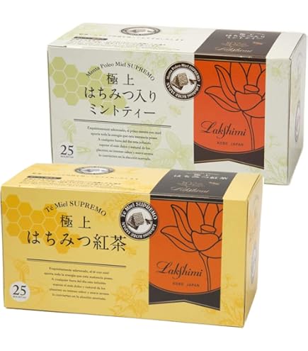 【未開封発送】ラクシュミー 極上 はちみつ紅茶 25袋入り × 8箱 Amazon | Lakshimi(ラクシュミー) 極上はちみつ入りミントティー