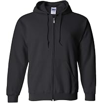 Gildan Black Zip Up Hoodie Heavy Blend Blank Plain Hooded Sweatshirt Sweater  Men (3XL), White, 3XL : Amazon.sg: Fashion