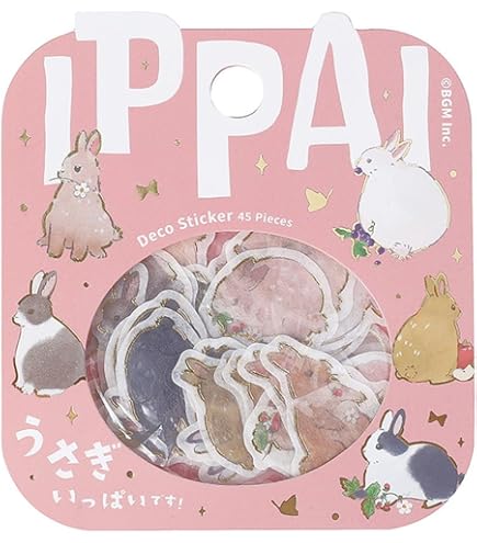 Amazon.co.jp: カナヘイの小動物 クリアシール ピスケとうさぎのゆるっ