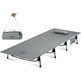 iClimb アウトドア 折り畳みベッド 数秒組立 超軽量 コンパクト コット 簡易ベッド 耐荷重150kg サイドポケット 収納袋付き 仮眠 キャンプ 庭 防災 バックパッキング