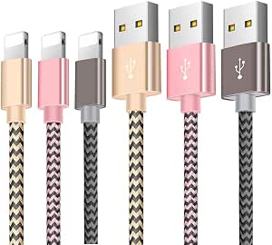 Amazon Co Jp Iphone 充電ケーブル 3本セット 0 5m 0 9m 1 5m アイフォン充電ケーブル 急速充電 データ同期 ケーブル高耐久ナイロン編みライトニングケーブル Iphone 11 Pro Xs Xs Max X Xr 8 機器対応 ピンク ゴールド グレー パソコン 周辺機器