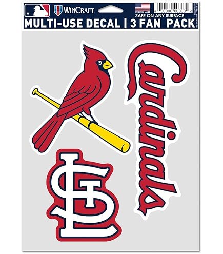 Amazon | MLBセントルイス・カージナルスmulti-useカラーステッカー、5