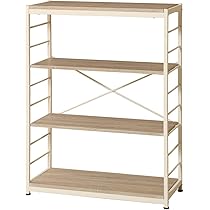 4段木製ラック ヴィンテージ　レトロ　棚　本棚 Amazon.co.jp : オープンラック4段 フリーラック4段 本棚