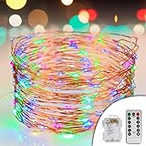ZOTO リモコン付き イルミネーション 120球 電池 飾りライト パーティーイルミネーション　カラー