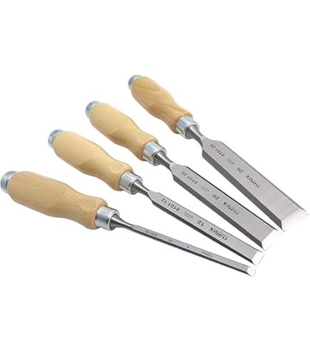 Stubai Swedish Type Wood Chisel Set - 6 Piece (6, 10, 13, 16, 20, 26mm), High Alloy Steel, Wood Handle