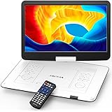 【新機種】 ASUTAS ポータブルdvdプレーヤー 17.9型 液晶 14インチ超大画面 内蔵ダブルスピーカー 5000mAh大容量充電式バッテリー 6時間連続再生 折りたたみ 高耐久性 270°回転 車載 操作簡単 USB SDカード対応 AV入