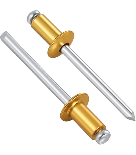 Linkup 160pcs 3/16" X 5/16" Pop Blind Rivets – Aluminum Body With Steel Mandrel, Dome Head (4.8mm X 8mm)