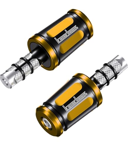 バーエンド　チタン軽量 チタン製ハンドルバーエンド 制振カラー[Φ13.8×5.5mm厚