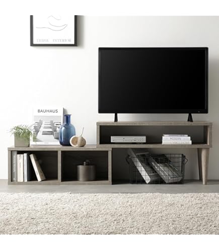 Amazon｜Simpolu テレビ台 ローボード 大容量 収納 伸縮自由 幅95