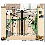三協アルミ　門扉　プロヴァンス　1型　両開きセット　門柱タイプ 0810　 アートブラック（KA）
