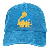 大人 デニム キャップ列車 今季最新 ヒップホップ キャップ 柔らかい 紫外線対策 日よけ 小顔効果 プリント付き 無地 ブルー