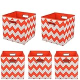 Modern Littles Organization Bundle Storage Bins, Bold Red Chevron, 5 Count by Modern Littles