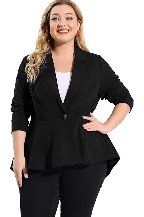 plus peplum blazer