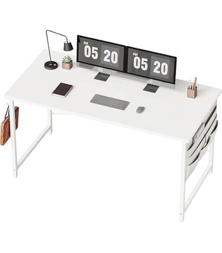 Amazon | ワークデスク 幅120×奥行70×高さ70cm ホワイト ダイニング