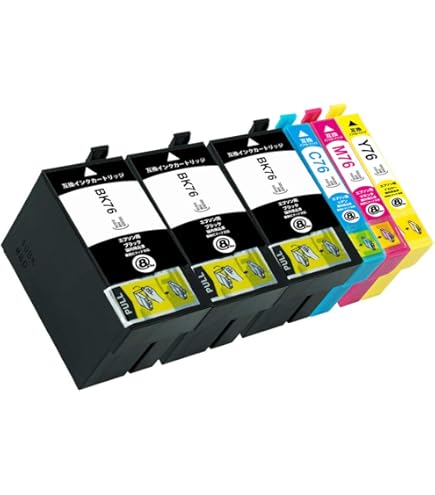 Amazon.co.jp: IC4CL76 (IC76)BK/C/M/Y【全色大容量】 4色×2