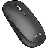 バッファロー ワイヤレス モバイルマウス Bluetooth FLEXUS 薄型軽量 3ボタン 無線 静音 BlueLED MIL規格準拠 dpi切替(600/1200) プレゼンテーションモード搭載 節電モデル 最大972日使用可能 ノーマルデザイ