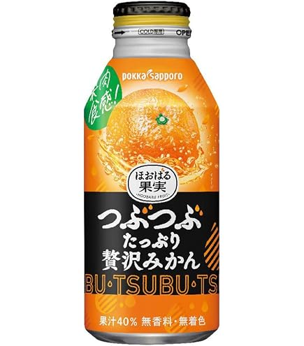 Amazon.co.jp: ポッカサッポロ つぶたっぷり贅沢みかん 400gボトル缶