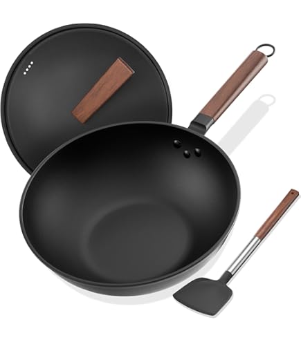 Corelle Brands DuraNano CBDN28WOK-HH/SG Wok Pan with Lid, 28cm