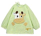 幼児 赤ちゃん ベビー 子供服 お食事用 スモック 幼稚園キッズ 絵画用エプロン うわっぱり 防水 防汚 洗いやすい 快適 柔らかい 90cm（ライトイエロー）