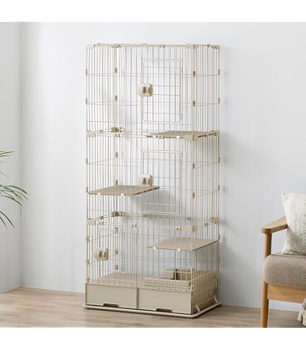 Amazon.co.jp: キャットフレンドルーム タワー付 3段 : ペット用品