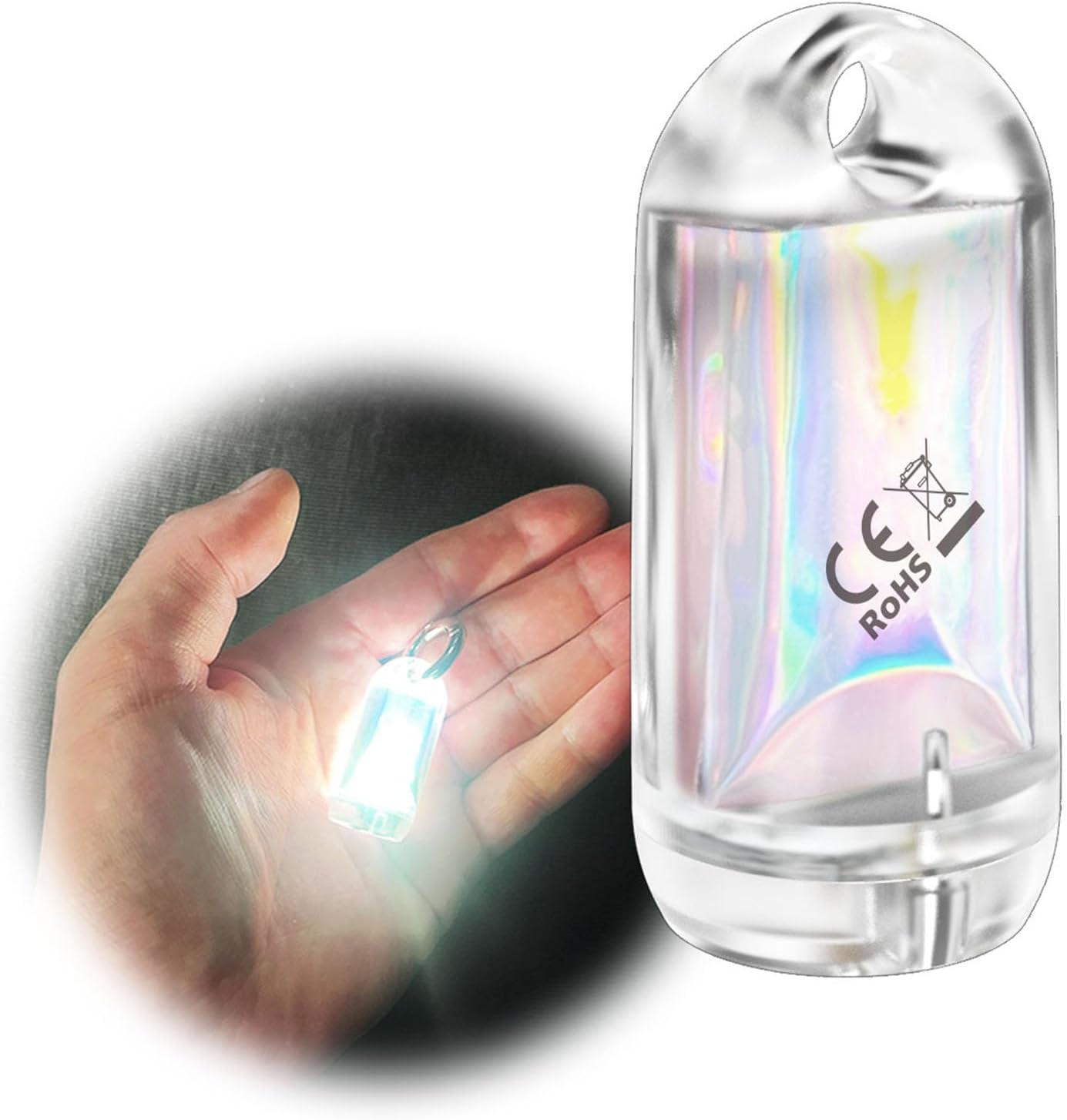 DOKEEP GD2 超ミニ LEDライト 超軽量 11g USB充電式 EDC 高輝度 ミニ 懐中電灯 3モード 250ルーメン ポケットライト 防水 超小型 ミニ投光器 点灯3~50時間 (ホワイト+レッド)