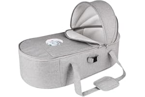 携帯ベビーかご ベビーベッド 折り畳む 新生児 持ち運び 日よけ 防雨 手さげ クーファン ベビーバスケット 持ち運びベッド ベビー用品 旅行ベッド 携帯型 ポータブル添い寝 寝返り防止 ベビーマット 軽量ベッド お出かけ 簡単取り外し 洗濯可能 出産祝い